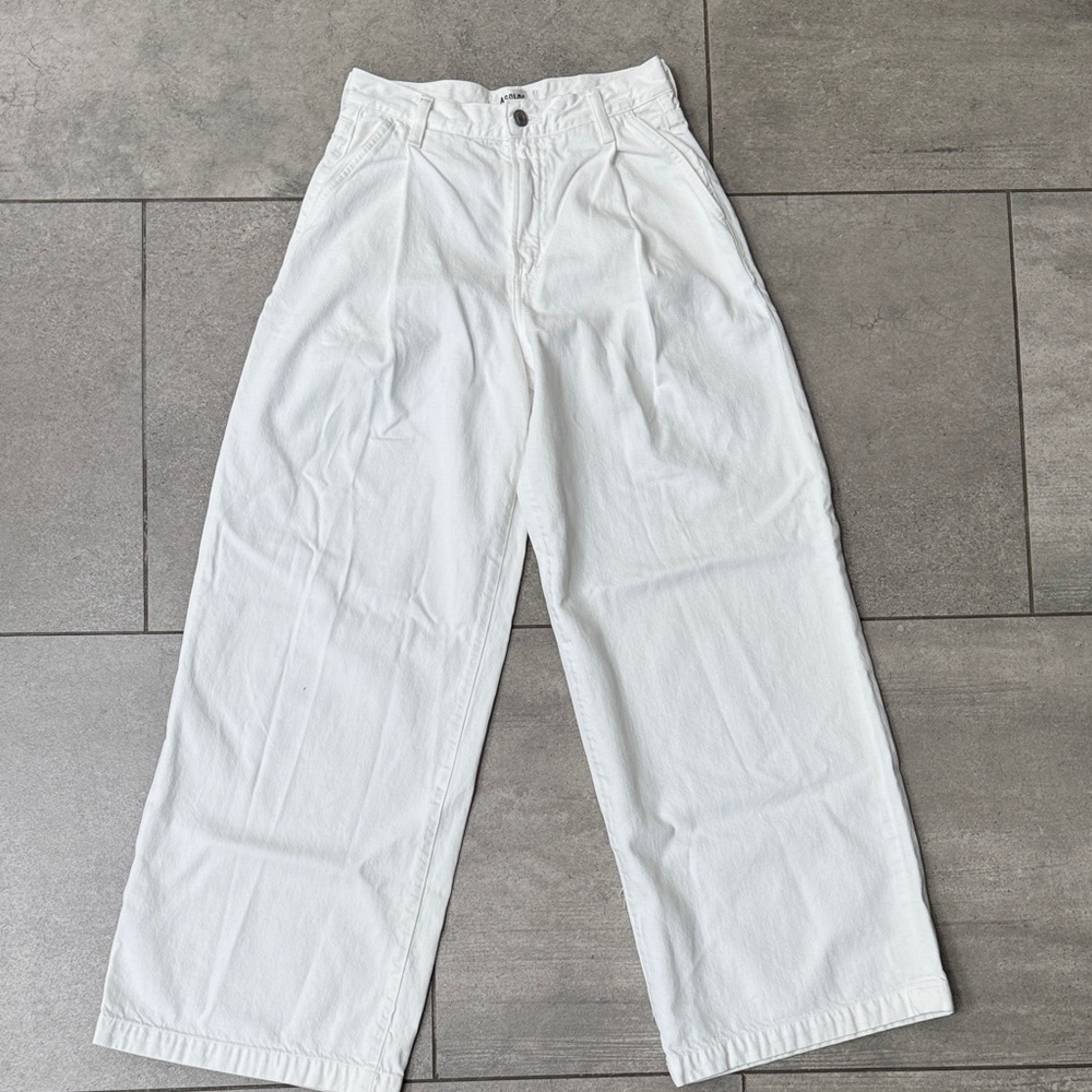Agolde Ellis White Trouser Jeans